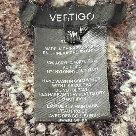 Vertigo Paris Dolman Sleeve Collared Cardigan Marled Charcoal Small/Medi… - Picture 3 of 8